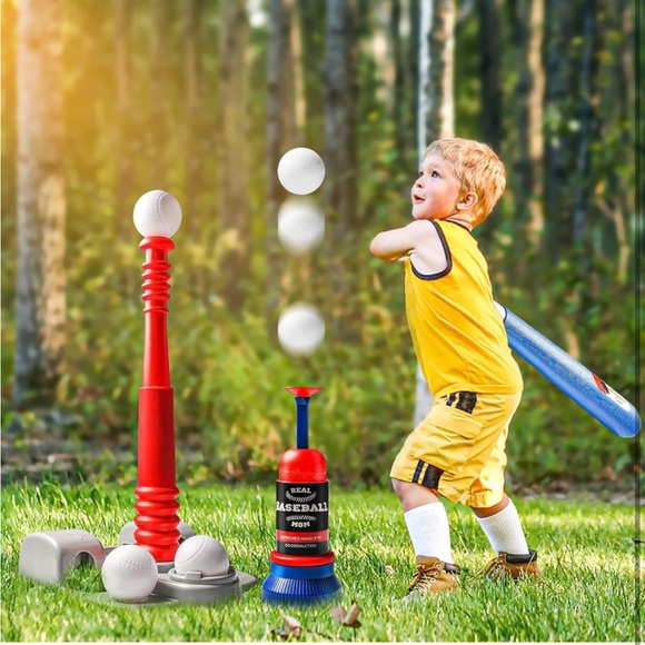 Adjustable Kids π¦π»π§π» Tee Ball βΎοΈ Set & Baseball βΎοΈ Launcher - Picture 3 of 8